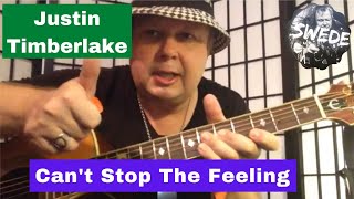 Video thumbnail of "Can't Stop The Feeling - Justin Timberlake - Guitar Lesson"