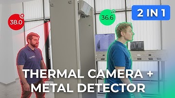 TEMPERATURE MEASUREMENT + WALK-THROUGH METAL DETECTOR 2-IN-1 SOLUTION TESTED! AIRPORTS, SCHOOLS...