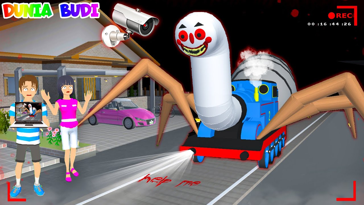 Yuta Mio Panik Cctv Merekam Kereta Thomas EXE Di Depan Rumah | Sakura School Simulator