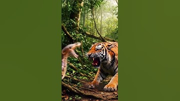 Aggressive Python vs Tiger Fighting in the jungle 😱 #ai #aiart #aivideo #python #tiger