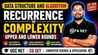 Data Structure and Algorithm | Recurrence to Complexity | Upper and Lower Bounds | Computer Science