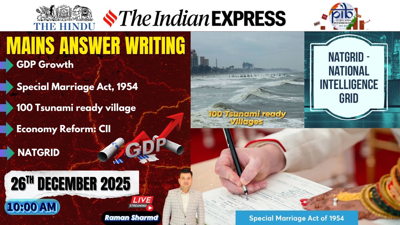 26th December 2025 Current Affair | The Hindu | Indian Express | PIB ...