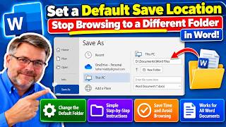 How to Change the Default Save Location in Microsoft Word (Stop Browsing each time you Save!)