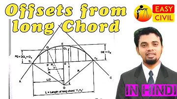 Method of Curve Setting | Offsets from long Chord method | Setting out of curve IN HINDI