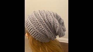 FREE Crochet Textured Slouchy Hat Pattern screenshot 4