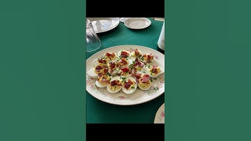 Bacon & Chives Deviled Eggs #Short #Shorts￼