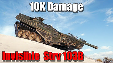 Invisible Strv 103B: 10K Damage w/ Stealthy Crew: World of Tanks Modern Armor