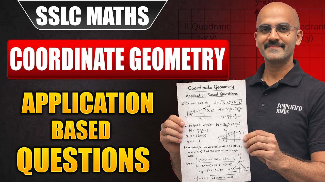 SSLC Maths 2026 | Coordinate Geometry Application Based | Fix Your 80/80! 🚀| SimplifiedMinds