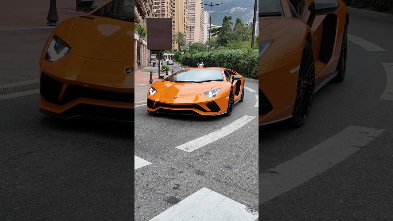 LOUD Orange Lamborghini Aventador S in Monaco!