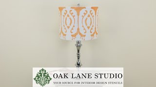 Stenciling A Lampshade With Burmese Ikat Design By Oak Lane Studio