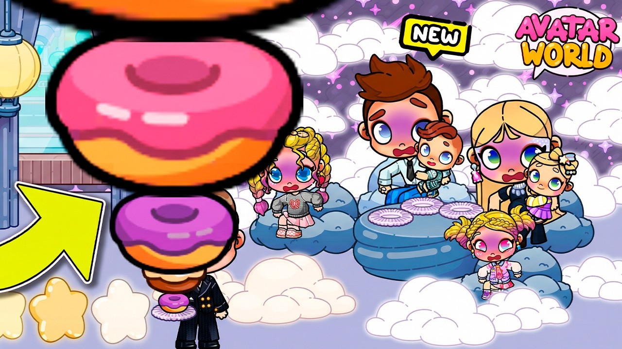 23 ФЕВРАЛЯ 🤩🍩ОГРОМНАЯ  ЕДА в AVATAR WORLD ИСТОРИЯ РУТИНА СЕМЬИ ОБНОВЛЕНИЕ СЕКРЕТЫ СЕРИАЛ