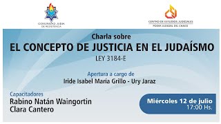 Charla sobre “EL CONCEPTO DE JUSTICIA EN EL JUDAÍSMO”