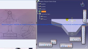 Catia V5 Tutorial|Product Engineering|How Create Nozzle of Vacuum Cleaner(Easy Steps Beginners)|P2
