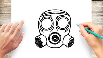 How to Draw Gas Mask Easy