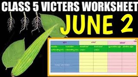 June 2 Class 5Victers Channel Worksheet|class 5 victers channel today|class 5 victers|itvicters