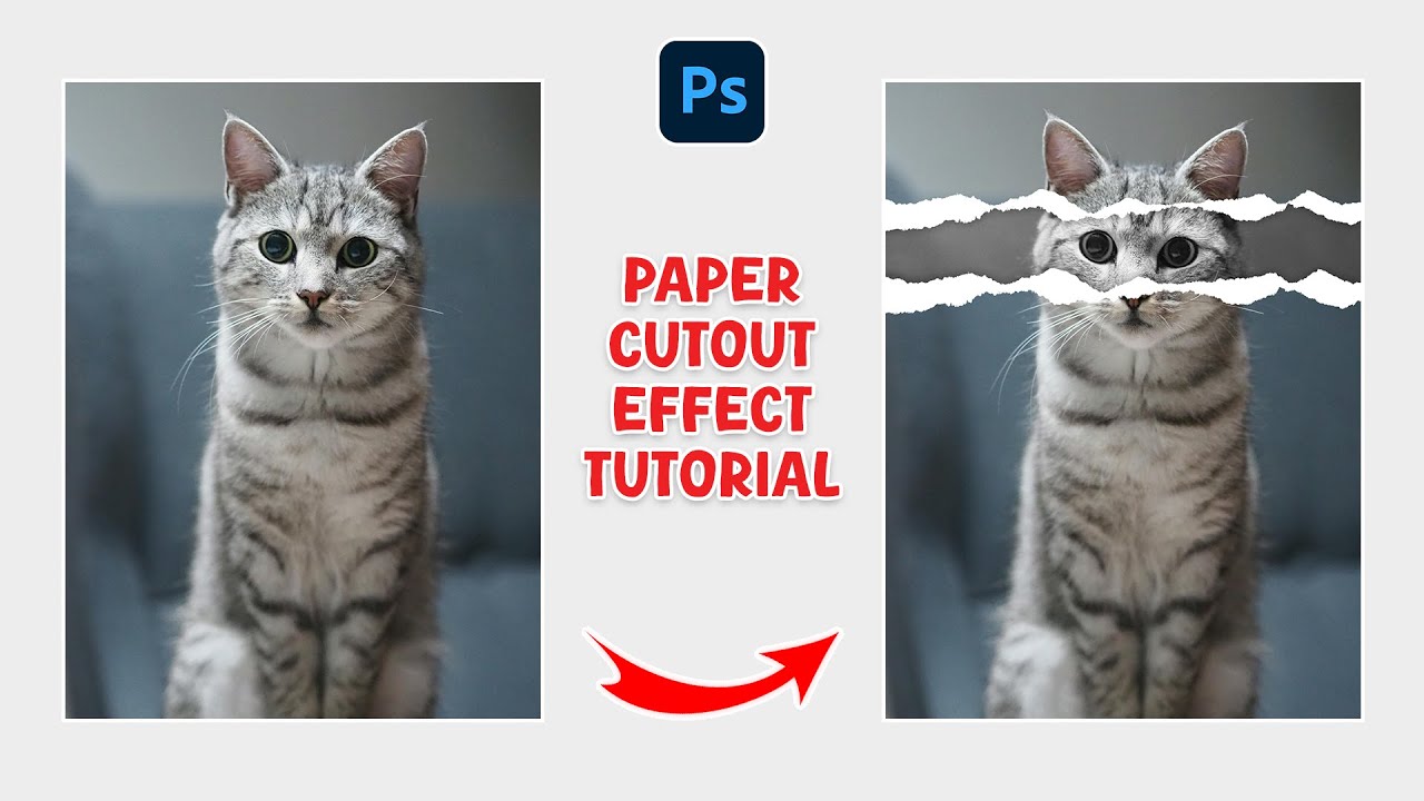 Learn How To Make Paper Cutout Effect In Simple & Easy Method | Adobe Photoshop | Hemanth Graphix