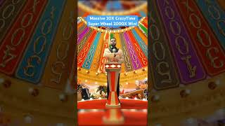 Massive 20X CrazyTime Super Wheel 2000X Win! #crazytime #slots #casino #maxwin #highroller #bigwin