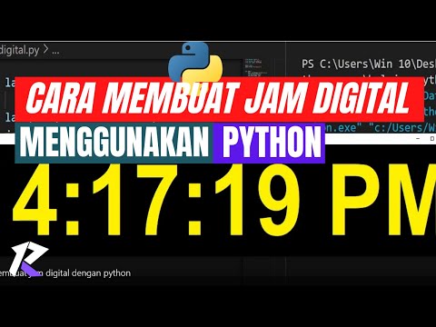 cara membuat jam digital menggunakan python