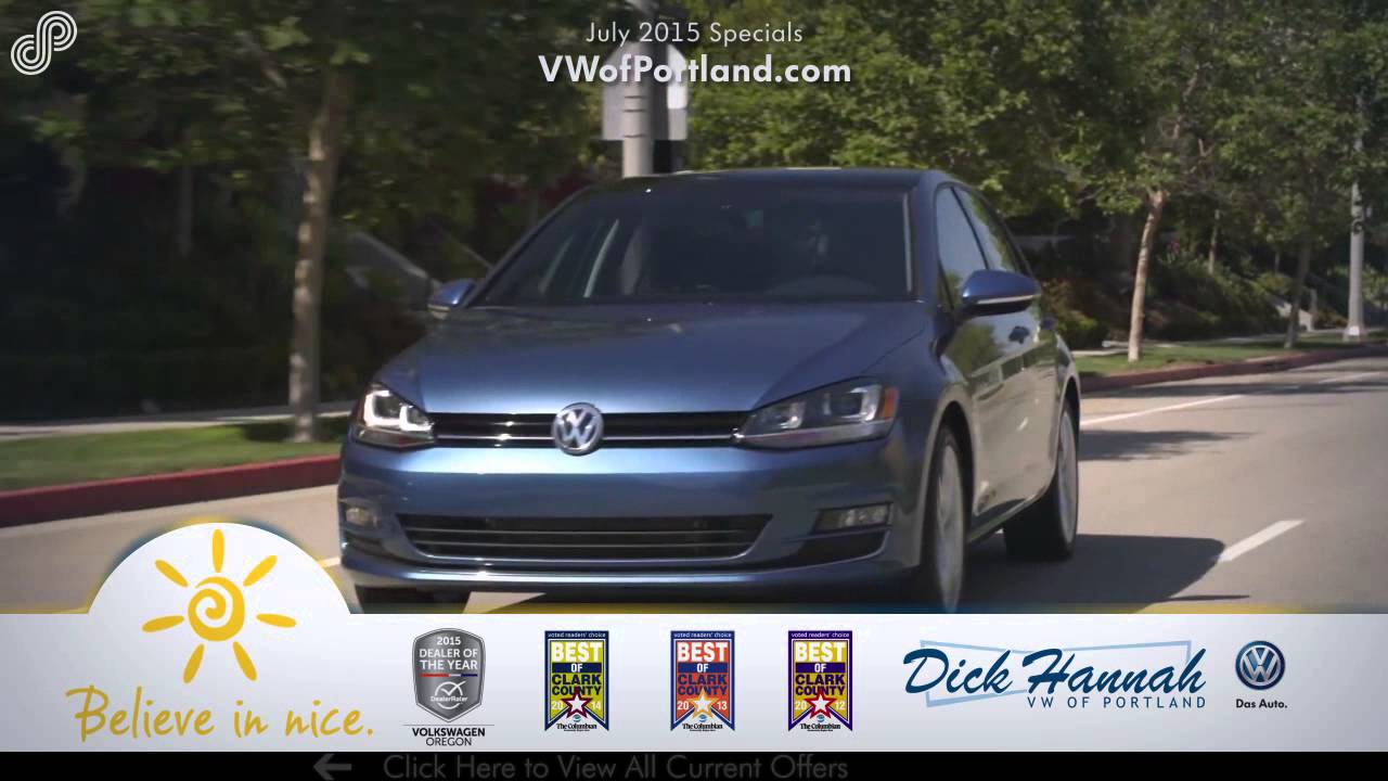Dick Hannah Volkswagen Dick Hannah's Volkswagen of Portland July Offers HLD - YouTube