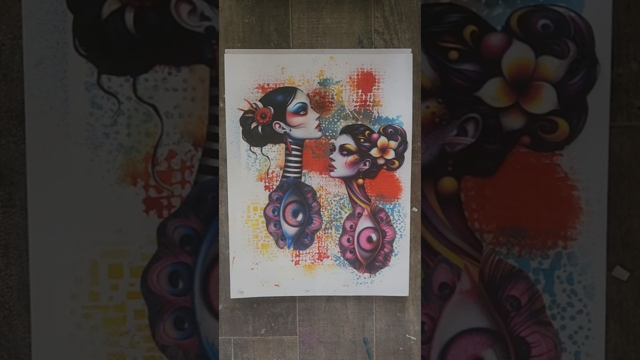 Mixed Media stencil background 