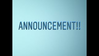 Channel Announcement