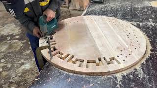 Making Table From a Burned Tree Trunk // Amazing Woodworking Project - Robert Madison