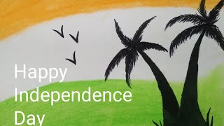 Happy independence day easy a beautiful picture made using soft pastels screenshot 3