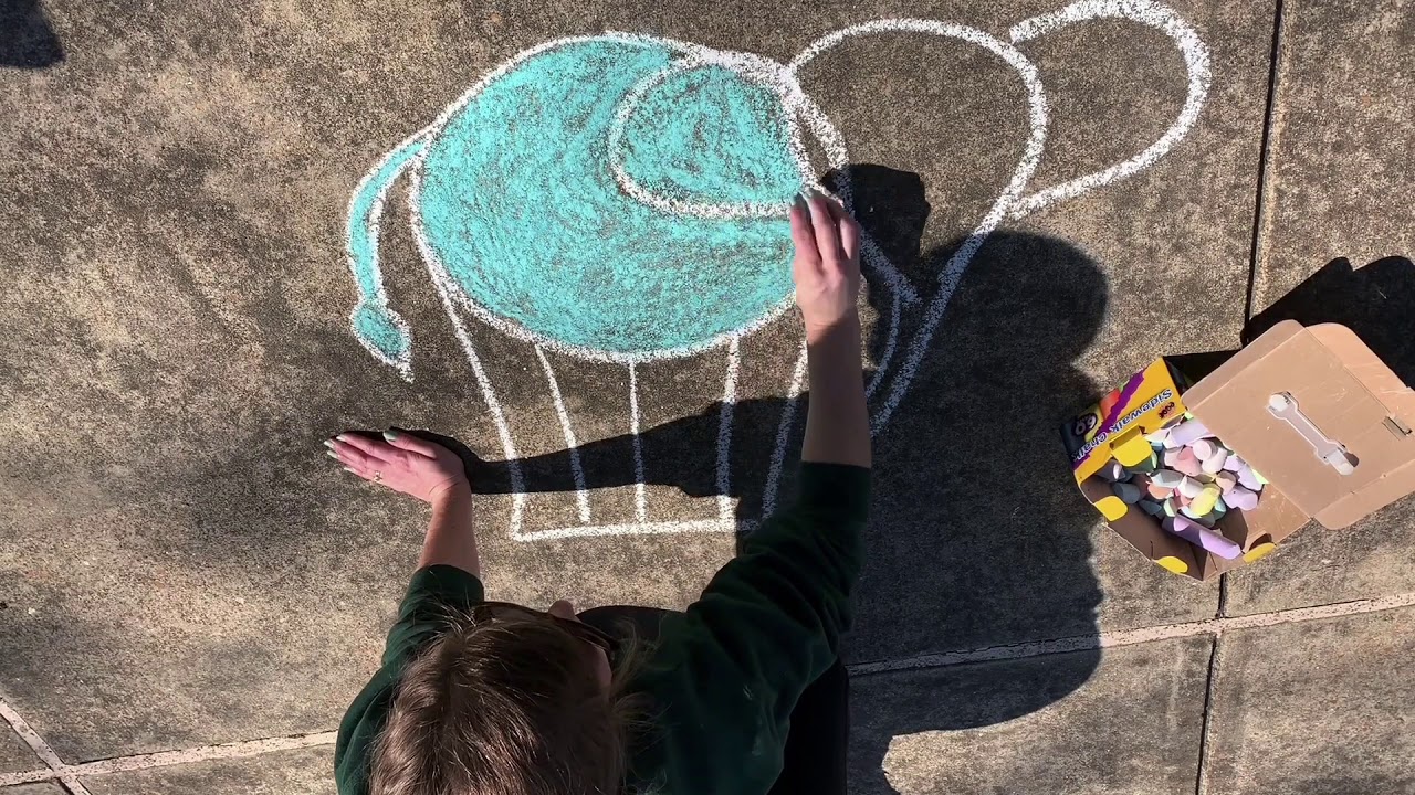 Sidewalk Chalk Art Tutorial: Elephant 