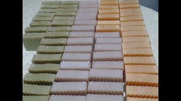 Cold process Lavender Soap- making and cutting by Natural