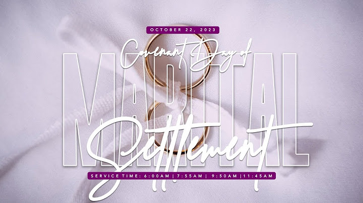 COVENANT DAY OF MARITAL SETTLEMENT SERVICE | 22, OCTOBER 2023 | FAITH TABERNACLE OTA