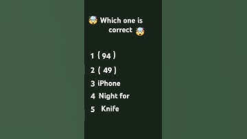 Thumbnail of Which one is correct #song