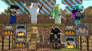 2 Minecraft Survivalists VS 4 Hunters UNSCRIPTED