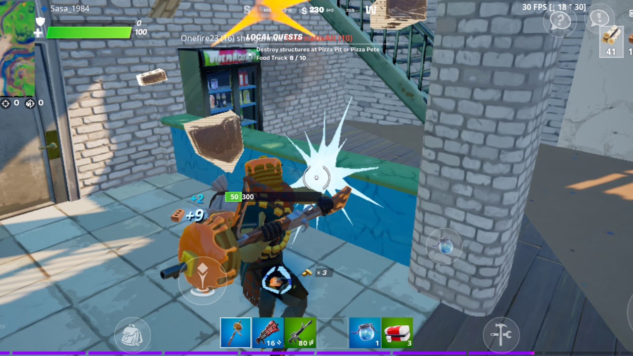 Destroy structures at Pizza Pit or Pizza Pete Food Truck 10K XP Challenge-Fortnite Season 5 Chapter2