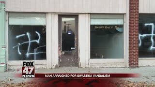 Man arraigned for swastika vandalism in Albion