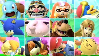 Super Smash Bros. Ultimate - All Character Sleeping & Waking Up Animations (DLC Included)