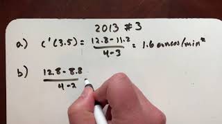 AP Calculus AB 2013 #3 FRQ
