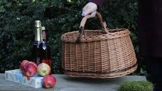Wicker Basket with Handle Westie