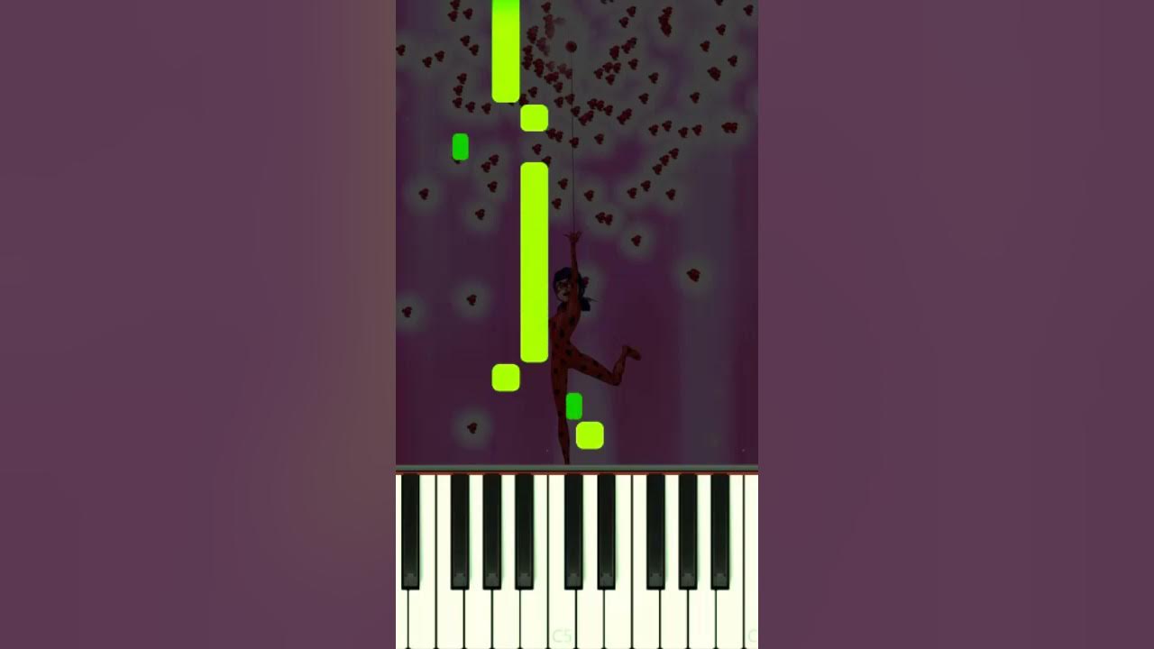 MIRACULOUS Lucky Charm Song on Piano #shorts