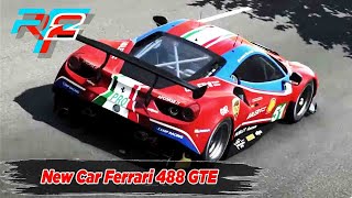 Rfactor 2 new car - ferrari 488 gte | testing in le mans 24 hours
track