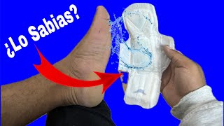 Usa una TOALLA SANITARIA en los PIES y TE SORPRENDERAS