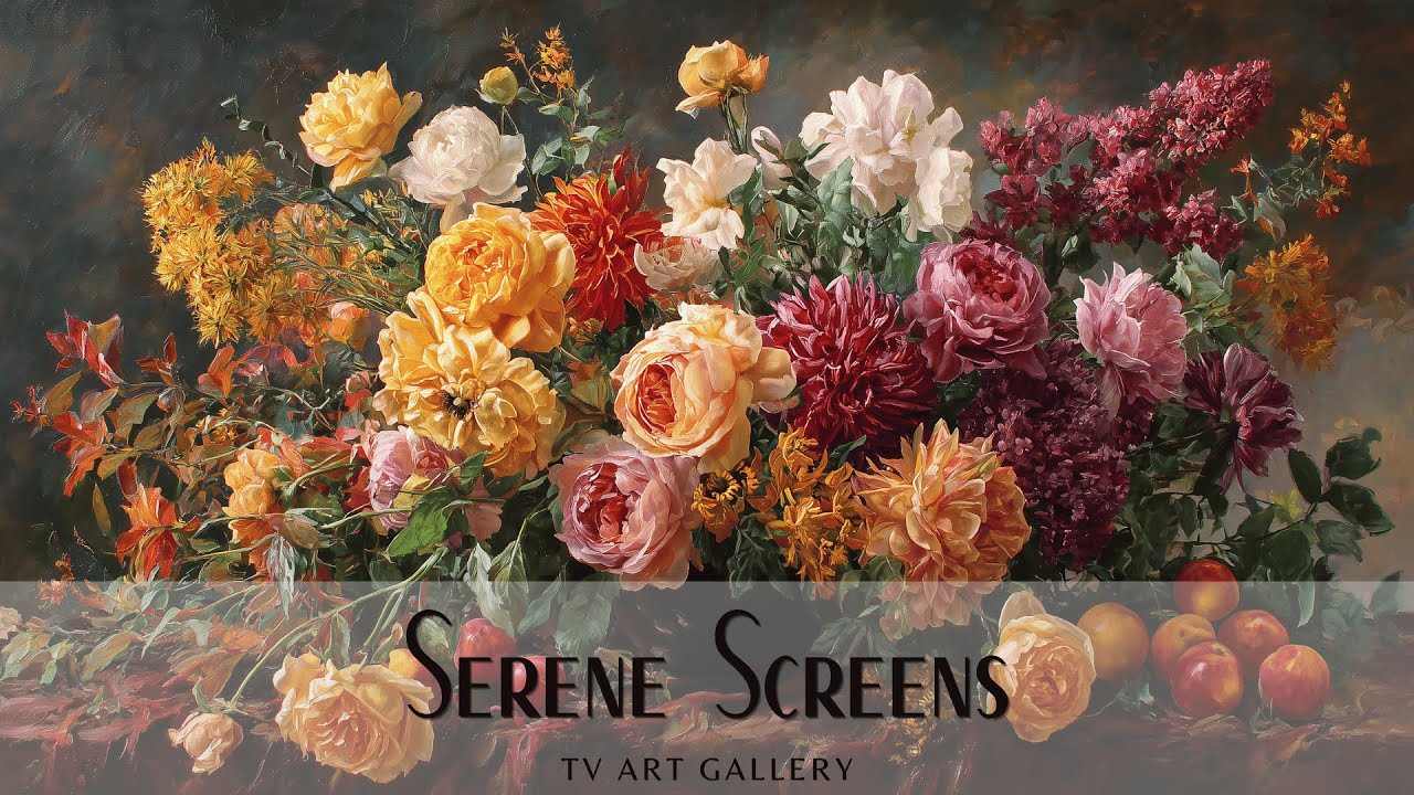 Colorful Autumn Floral Flower Arrangement - TV Art Display, Screensaver ...