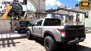 Nissan Titan & Ford F150 Raptor | OFFROAD CONVOY | Forza Horizon 5 | Thrustmaster T300RS gameplay