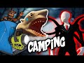 Shark Puppets HAUNTED Halloween Camping Trip