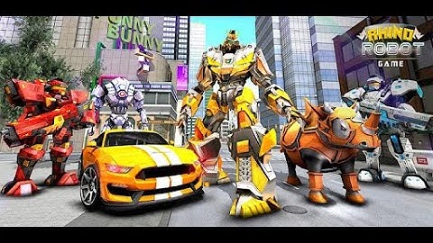 Rhino Robot Game : Robot War - Android GamePlay | Walk through a Game