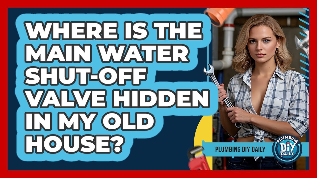 Where Is The Main Water Shut-off Valve Hidden In My Old House? - Plumbing DIY Daily