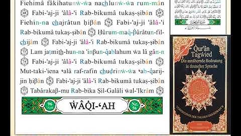 ختمة من مصحف التجويد باللغة الألمانية الصفحة رقم 534