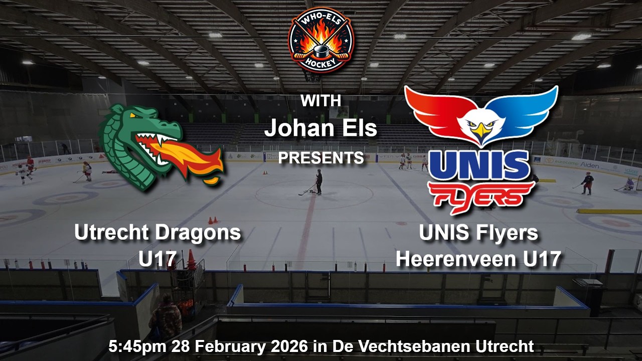 🏒📹Utrecht Dragons U17 vs UNIS Flyers Heerenveen U17📹🏒