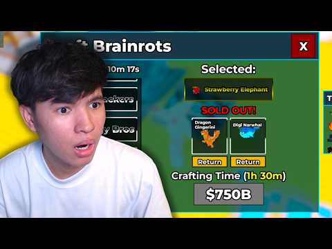 I Almost Got STRAWBERRY ELEPHANT in STEAL A BRAINROT