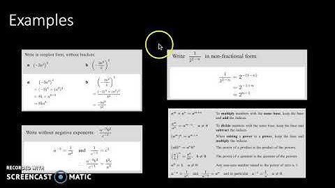 U4 Surds & Indicies Video 1: Indicies