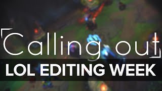 Calling out by GGoodie - LoL Editing Week: Day 3
★ Discord: https://discord.gg/7WhzhkK
✔SUBSCRIBE TO GGOODIE: http://bit.ly/1RkWZYy
This is a LoL Edit made by GGoodie, the League of Legends gameplay is only background to the editing for this video. Remember the point is making something beautiful, not showcasing great plays.
★FAQ: http://bit.ly/TDTFAQ
Song: Muzzy - Calling Out (feat. KG & Skyelle)
https://youtu.be/JZJIdovpJM0 Calling out by GGoodie - LoL Editing Week: Day 3